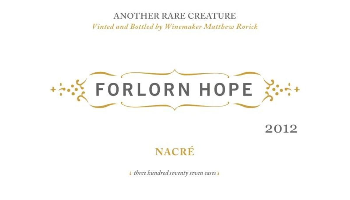Forlorn Hope Nacre Semillon 2012 Front Label