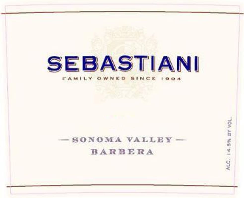 Sebastiani Barbera 2005 Front Label
