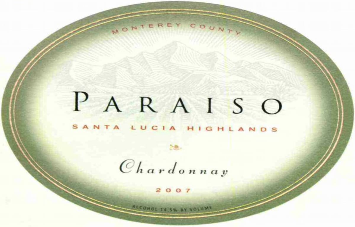 Paraiso Vineyards Chardonnay 2007 Front Label