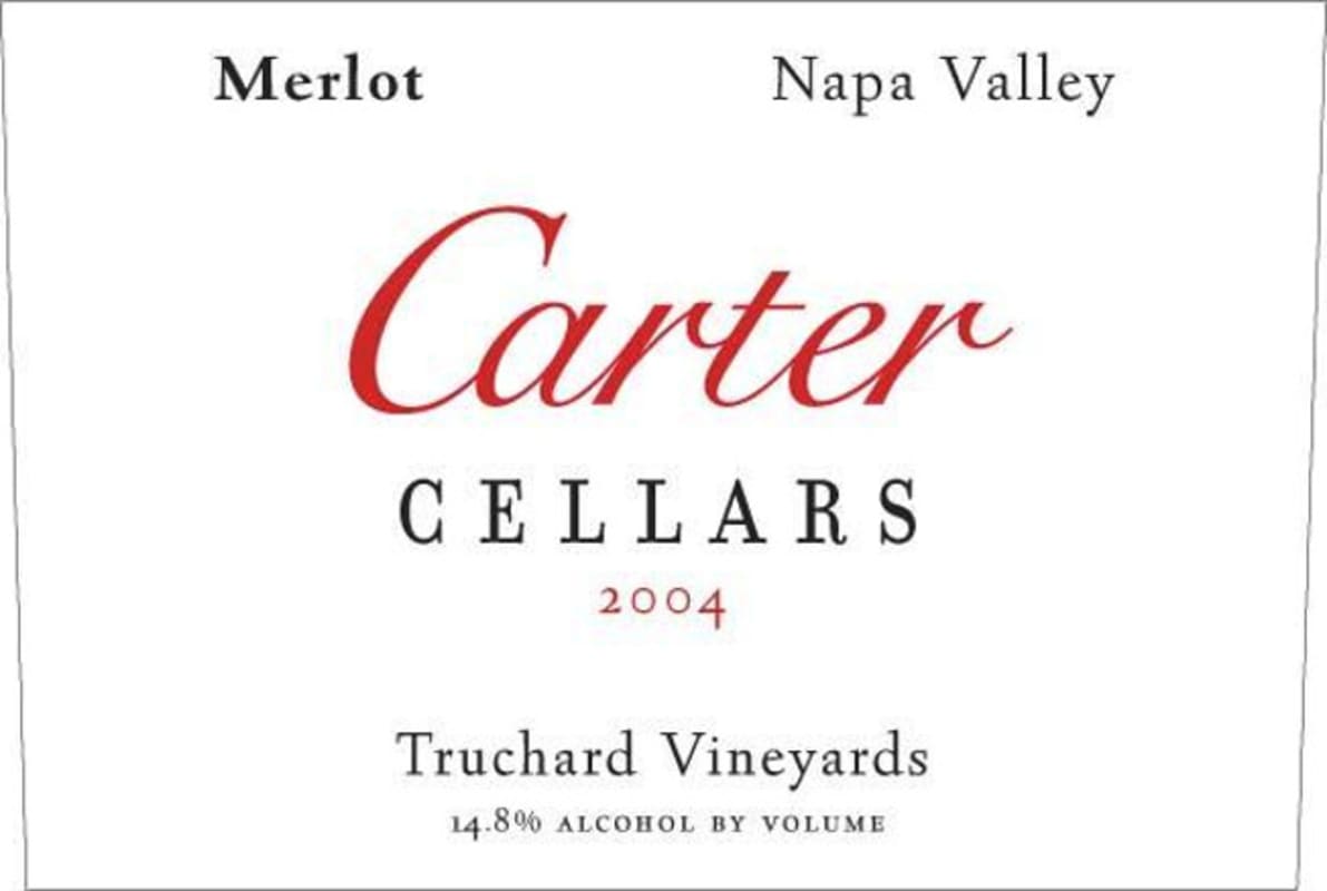 Carter Cellars Truchard Vineyards Merlot 2004 Front Label