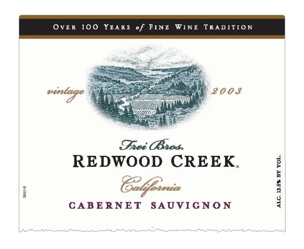 Redwood Creek Cabernet Sauvignon 2003 Front Label