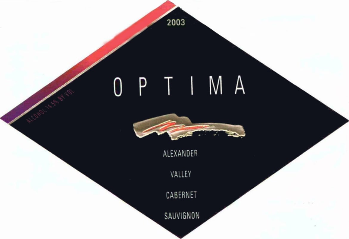 Optima Cabernet Sauvignon 2003 Front Label