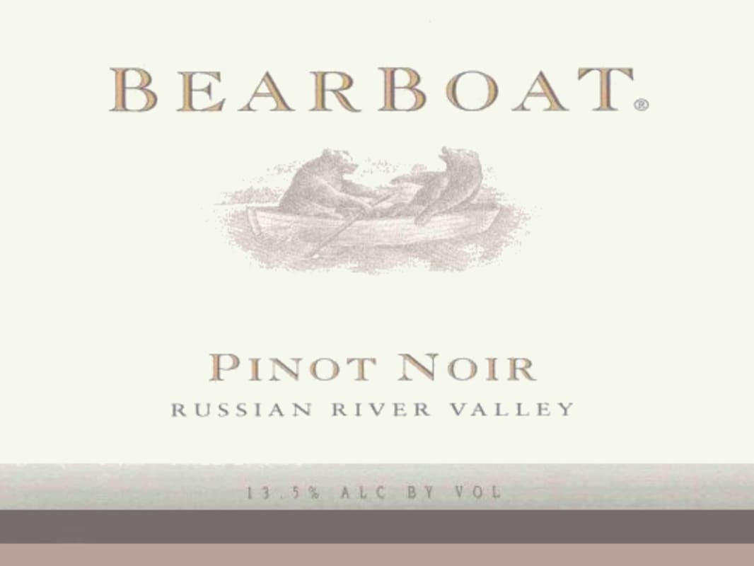 BearBoat Pinot Noir 2005 Front Label