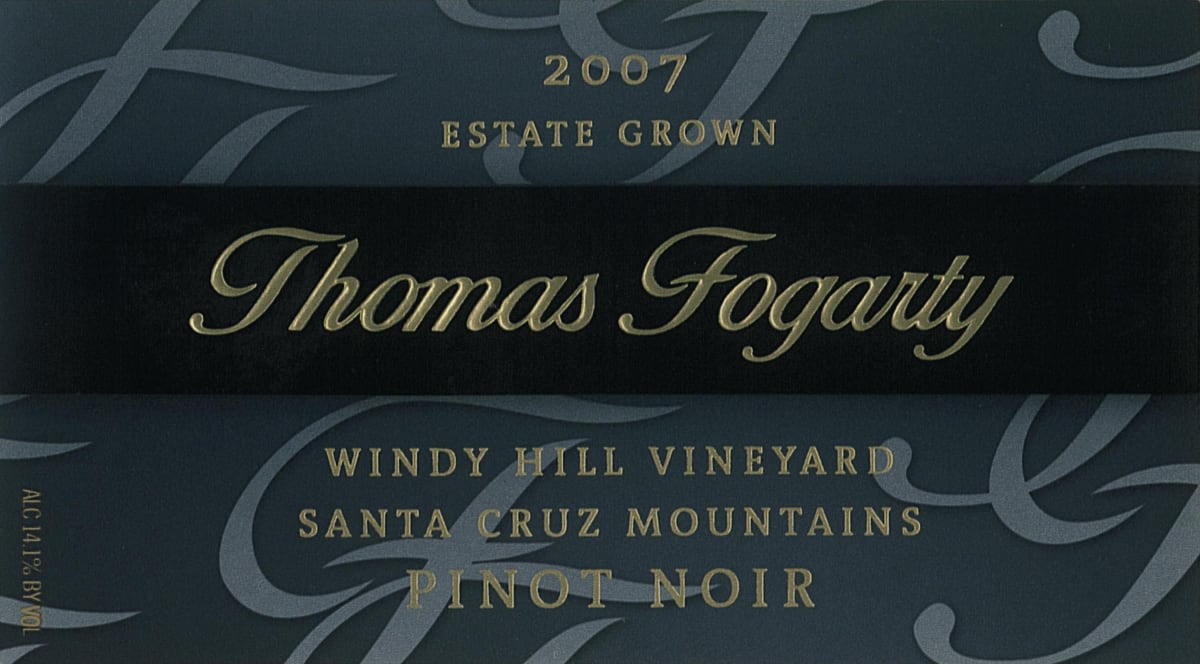 Thomas Fogarty Windy Hill Vineyard Estate Pinot Noir 2007 Front Label