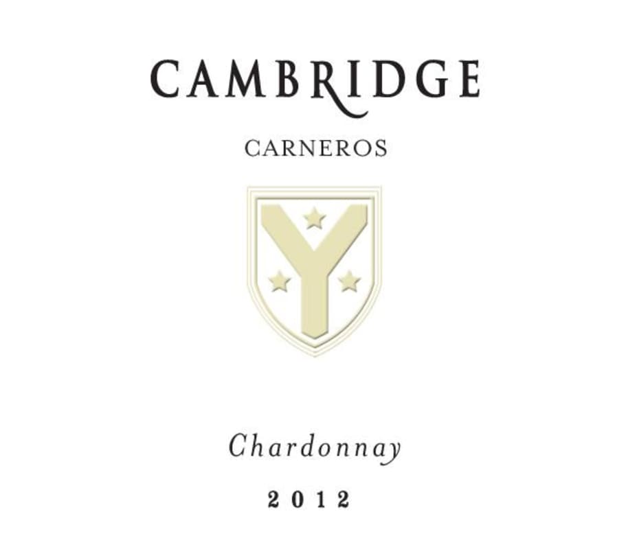 Cambridge California Cellars Chardonnay 2012 Front Label