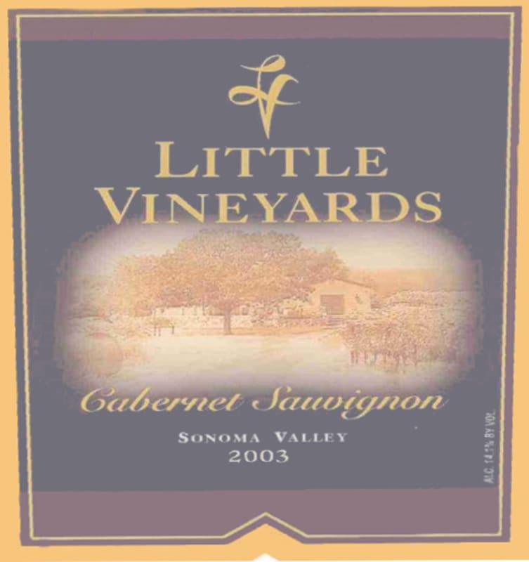 Little Vineyards Family Winery Cabernet Sauvignon 2003 Front Label