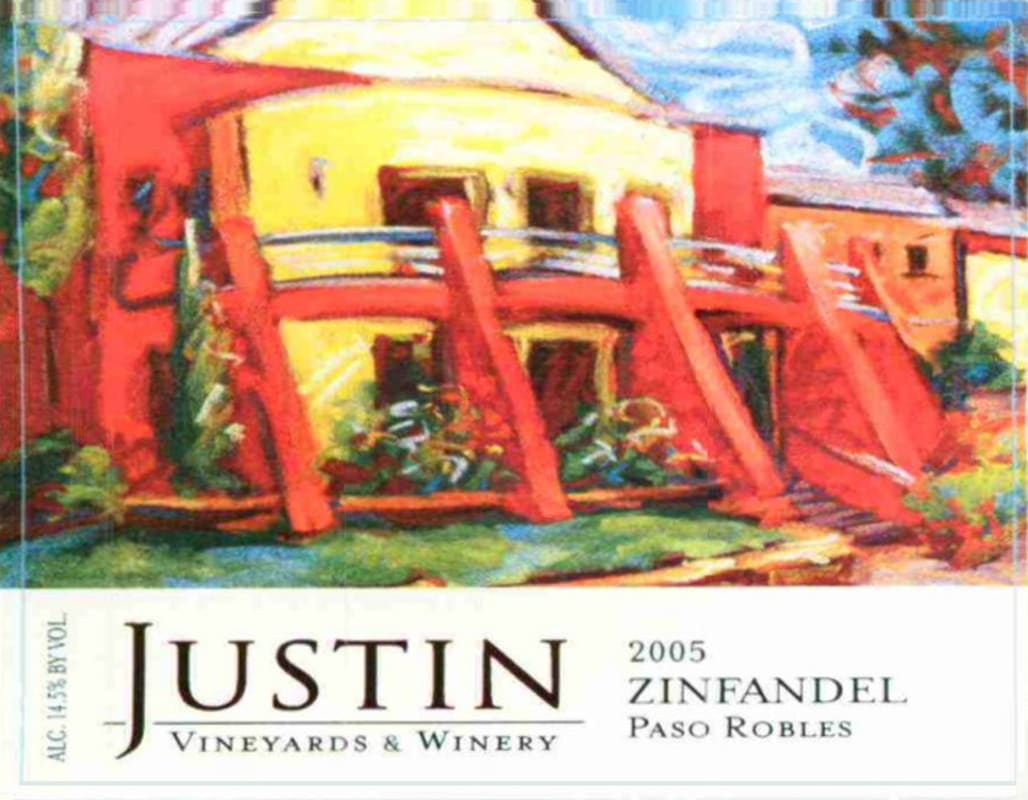 Justin Paso Robles Zinfandel 2005 Front Label