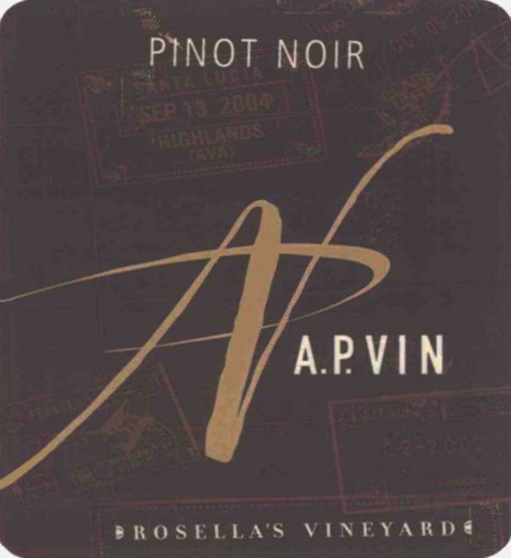A.P. Vin Rosella's Vineyard Pinot Noir 2007 Front Label