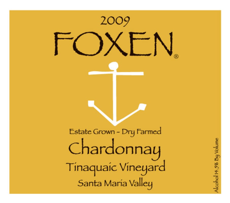 Foxen Tinaquaic Vineyard Chardonnay 2009 Front Label