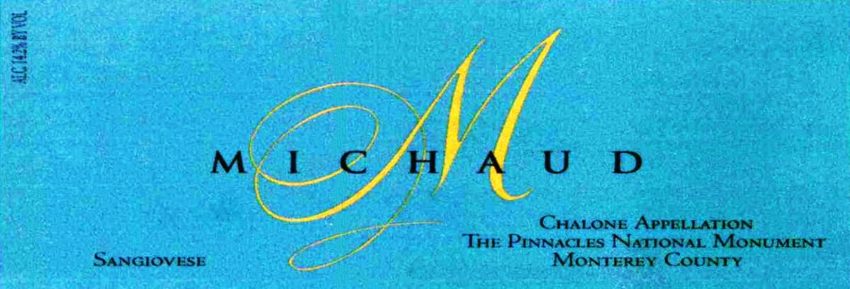 Michaud The Pinnacles National Monument Sangiovese 2015 Front Label