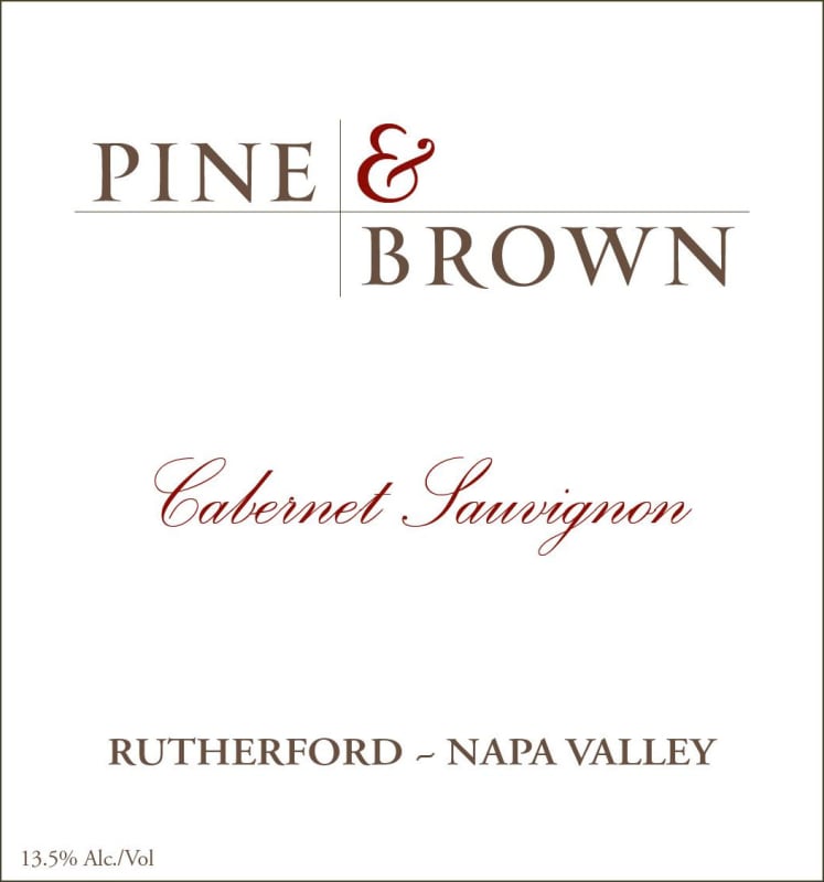 Pine & Brown Winery Cabernet Sauvignon 2012 Front Label