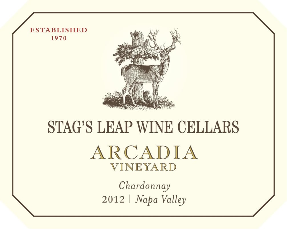 Stag's Leap Wine Cellars Arcadia Vineyard Chardonnay 2012 Front Label