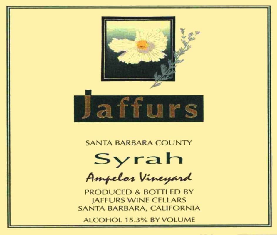 Jaffurs Ampelos Vineyard Syrah 2006 Front Label