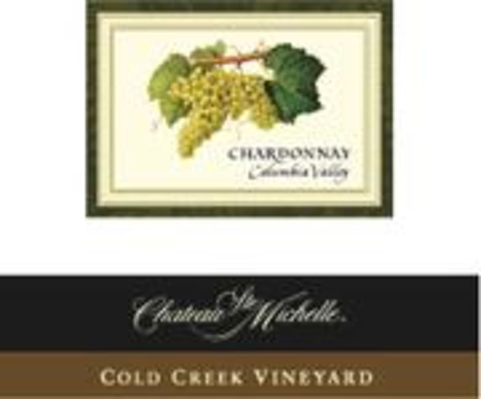 Chateau Ste. Michelle Cold Creek Vineyard Chardonnay 1996 Front Label
