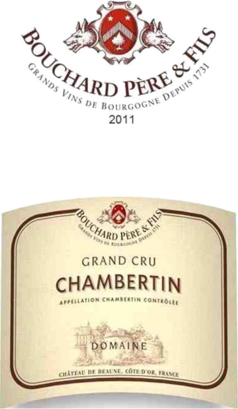 Bouchard Pere & Fils Chambertin Grand Cru 2011 Front Label