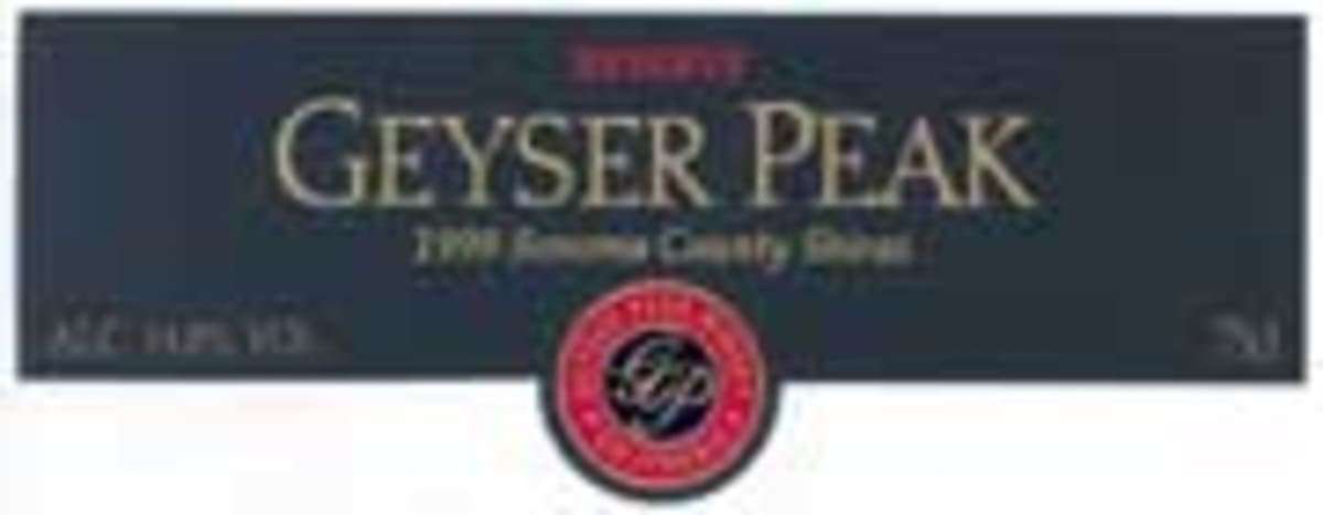 Geyser Peak Alexander Valley Reserve Shiraz 1999 Front Label