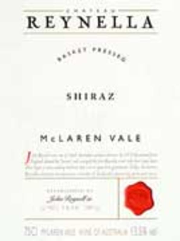 Ch. Reynella Shiraz 2002 Front Label