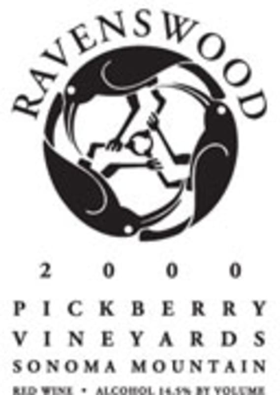 Ravenswood Pickberry Vineyards 2000 Front Label