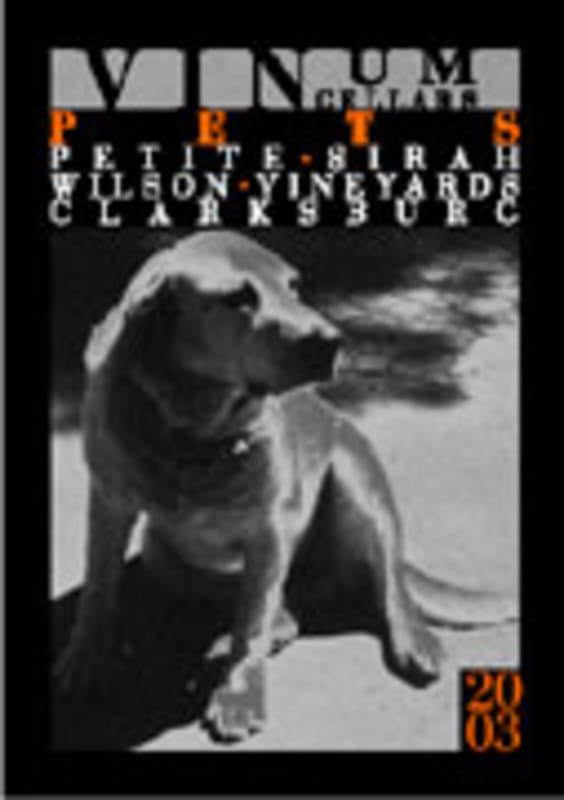 Vinum Cellars Pets Petite Sirah 2003 Front Label