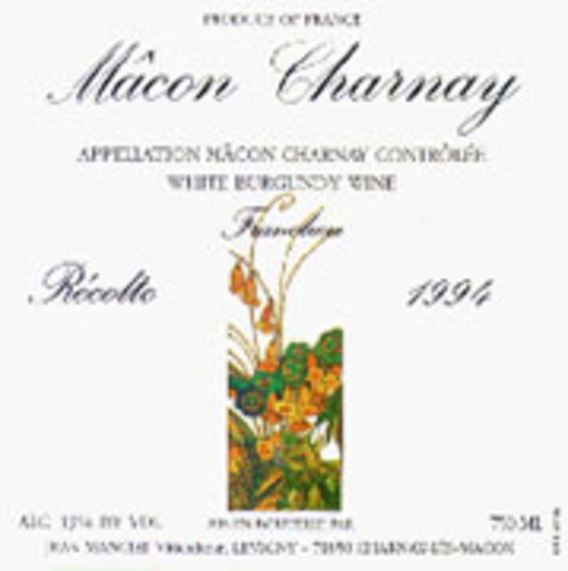 Jean Manciat Macon-Charnay Franclieu 2002 Front Label