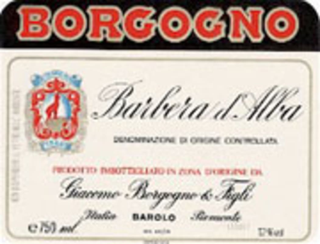 Borgogno Barbera d'Alba 2003 Front Label