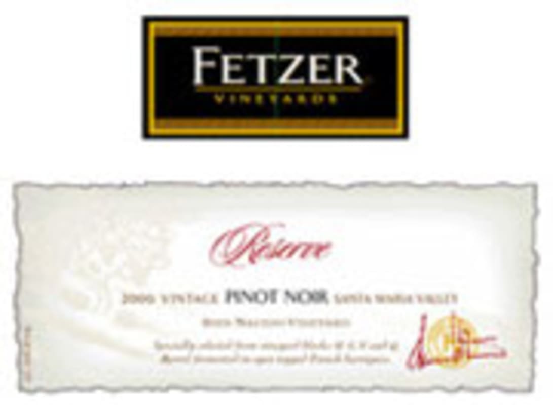 Fetzer Reserve Pinot Noir 2001 Front Label