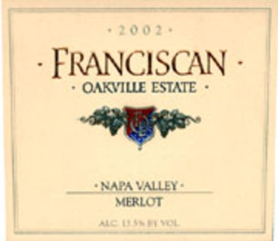 Franciscan Estate Merlot 2002 Front Label