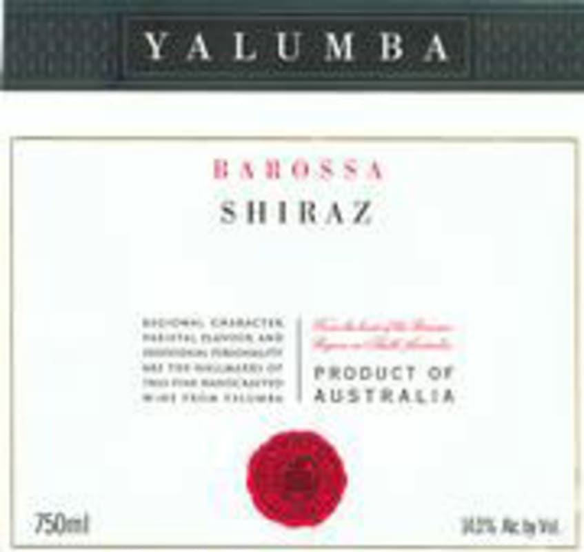 Yalumba Barossa Shiraz 2002 Front Label