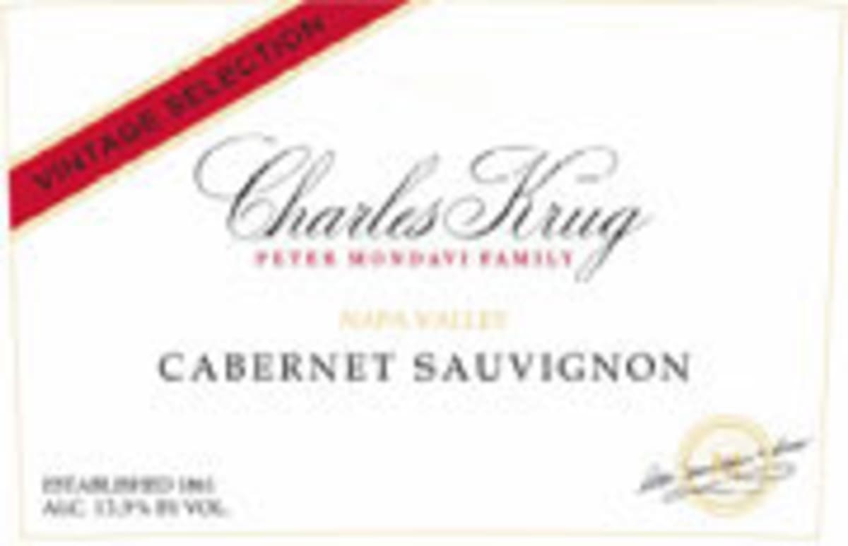 Charles Krug Vintage Select Cabernet Sauvignon 1999 Front Label
