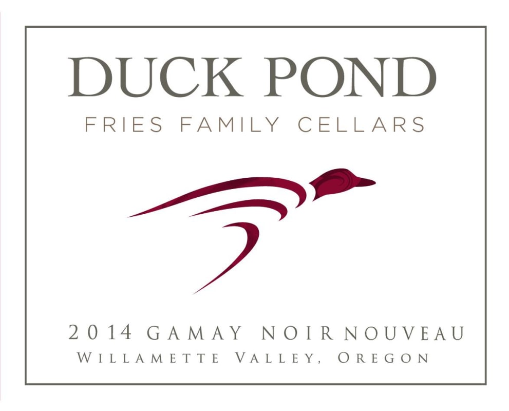 Duck Pond Gamay Noir 2014 Front Label