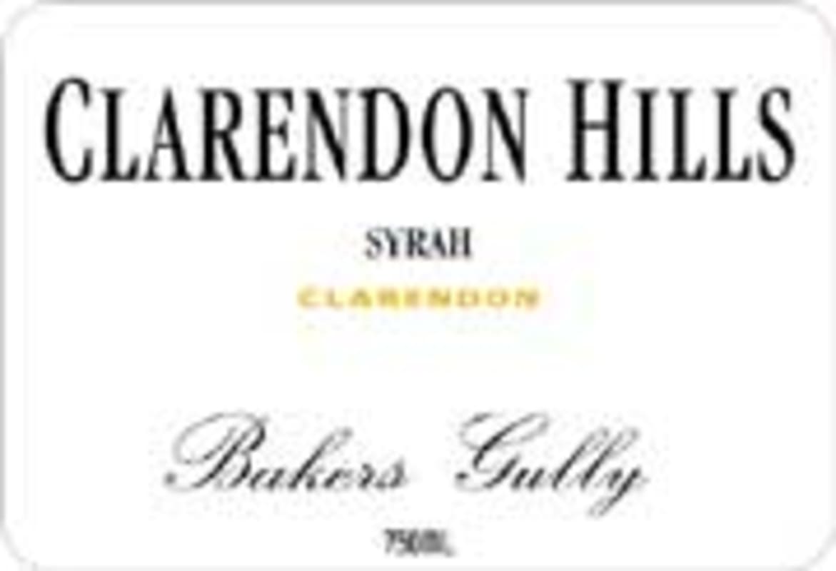 Clarendon Hills Bakers Gully Syrah 2003 Front Label