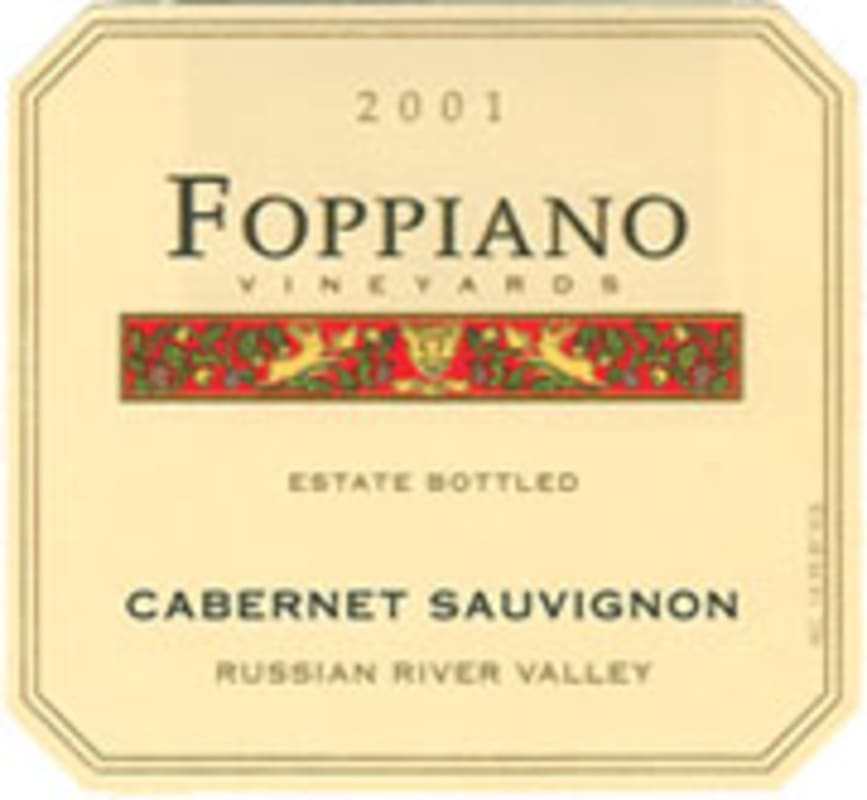 Foppiano Cabernet Sauvignon 2001 Front Label