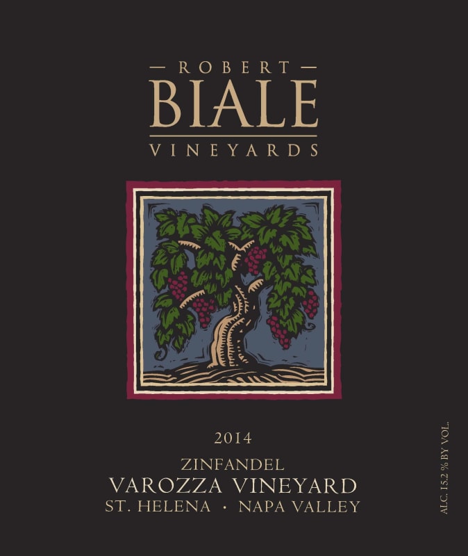 Robert Biale Vineyards Varozza Vineyard Zinfandel 2014 Front Label