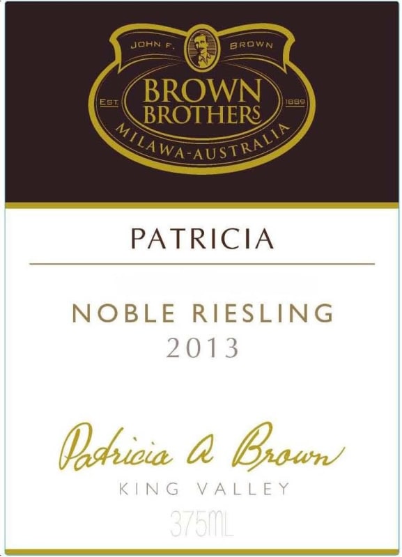 Brown Brothers Patricia Noble Riesling 2013 Front Label