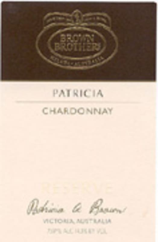 Brown Brothers Patricia Reserve Chardonnay 2001 Front Label