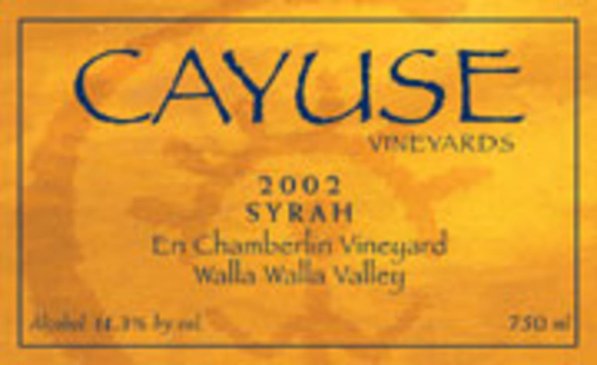 Cayuse En Chamberlin Syrah 2002 Front Label
