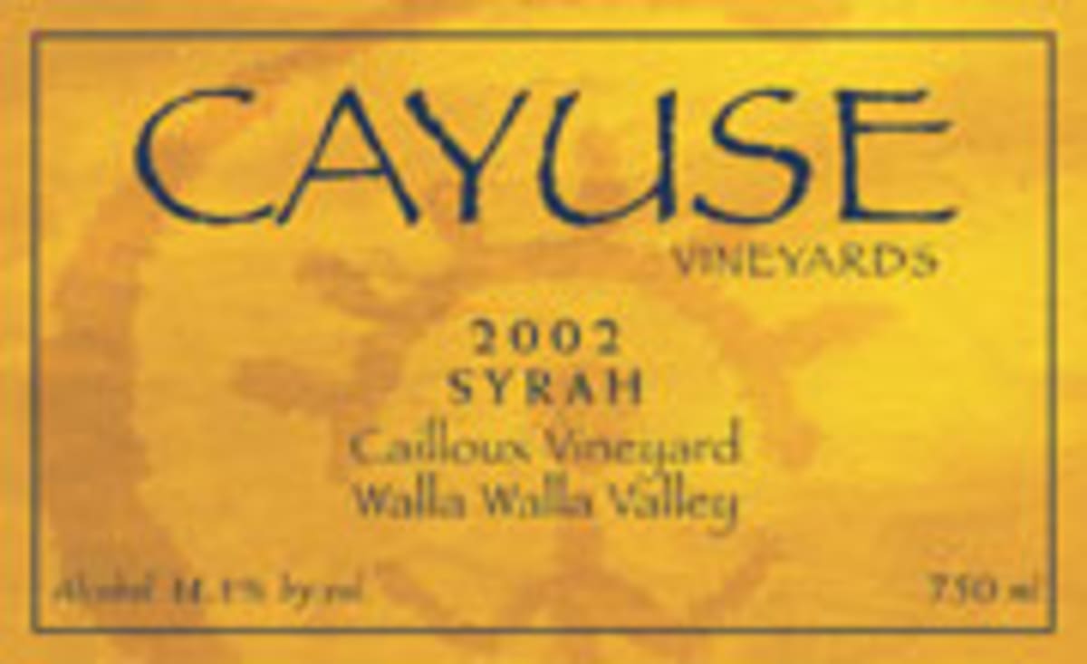 Cayuse Cailloux Vineyard Syrah 2002 Front Label
