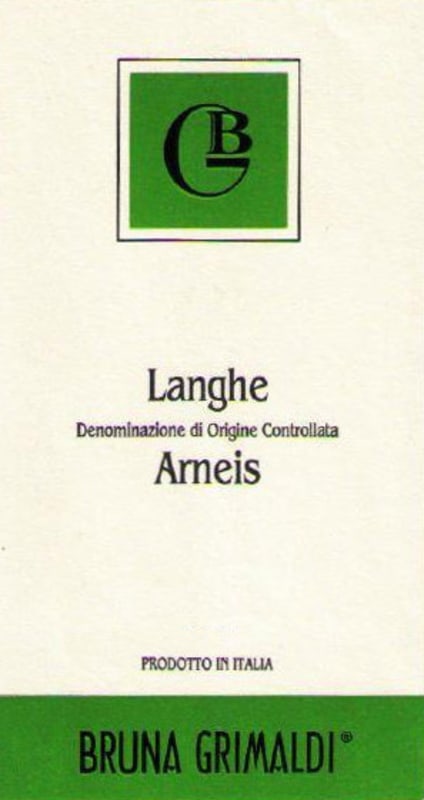 Bruna Grimaldi Arneis 2015 Front Label