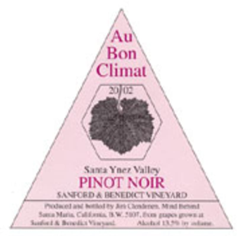 Au Bon Climat Sanford and Benedict Vineyard Pinot Noir 2002 Front Label
