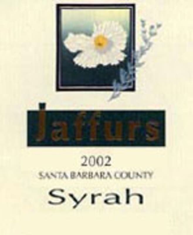 Jaffurs Santa Barbara County Syrah 2002 Front Label