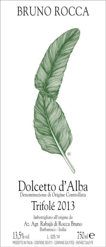 Bruno Rocca Trifole Dolcetto d'Alba 2013 Front Label