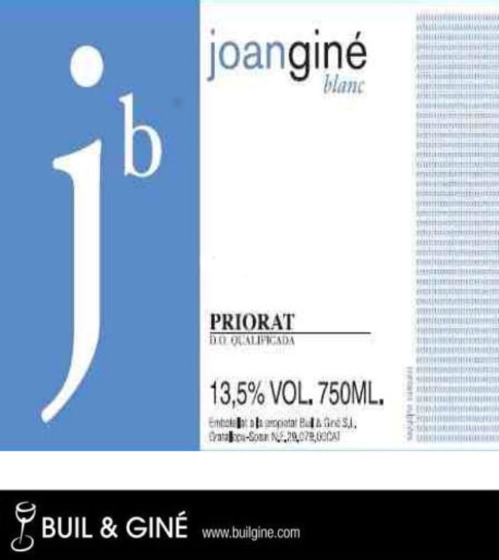 Buil and Gine Joan Gine Blanc 2012 Front Label