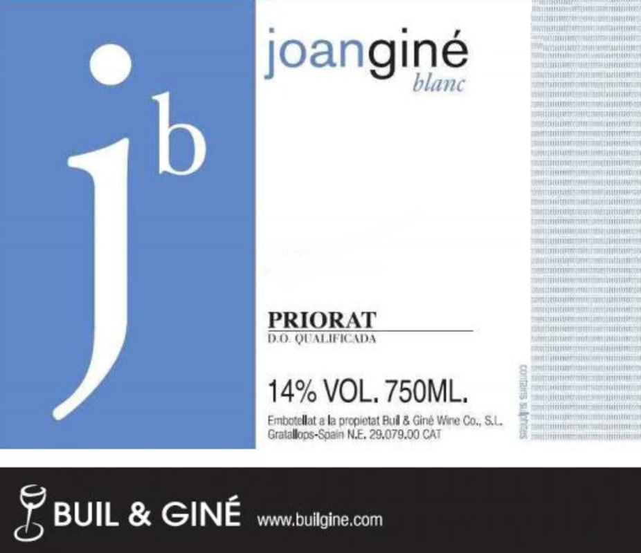 Buil and Gine Joan Gine Blanc 2014 Front Label
