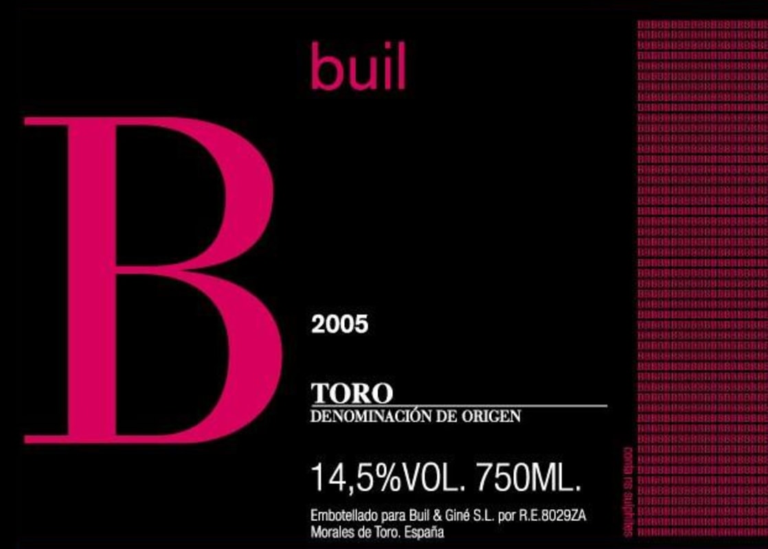 Buil and Gine Buil 2005 Front Label