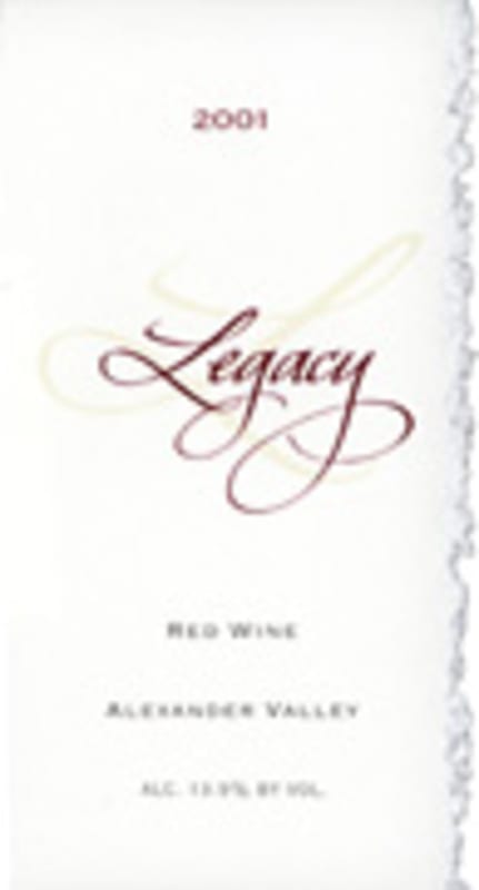 Stonestreet Legacy Meritage Red 2001 Front Label