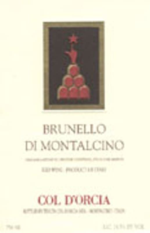 Col d'Orcia Brunello di Montalcino 1999 Front Label