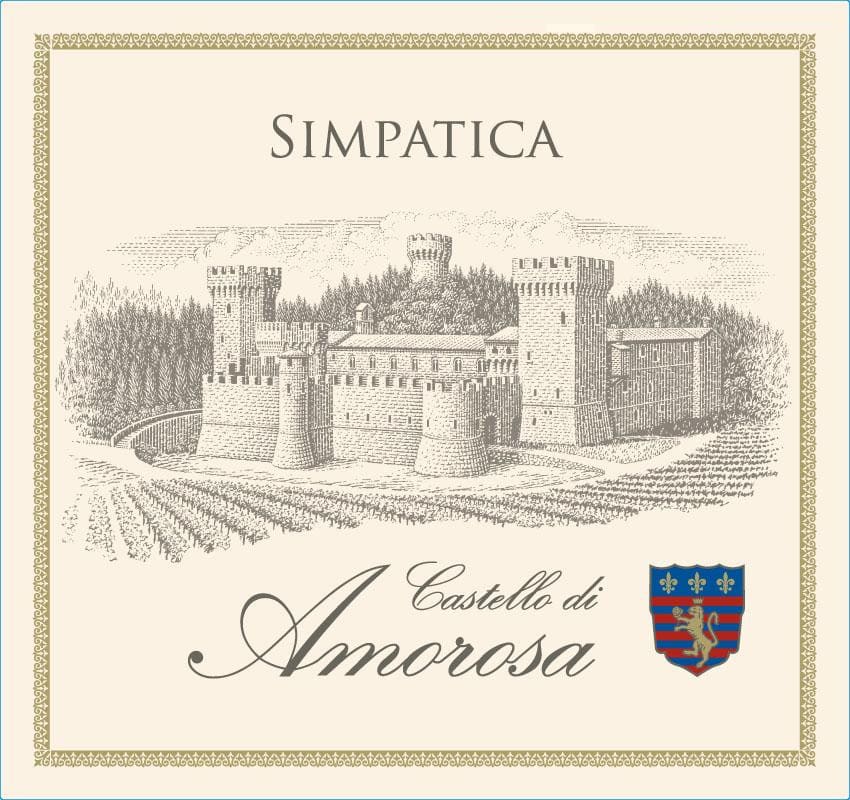 Castello di Amorosa Simpatica 2016 Front Label