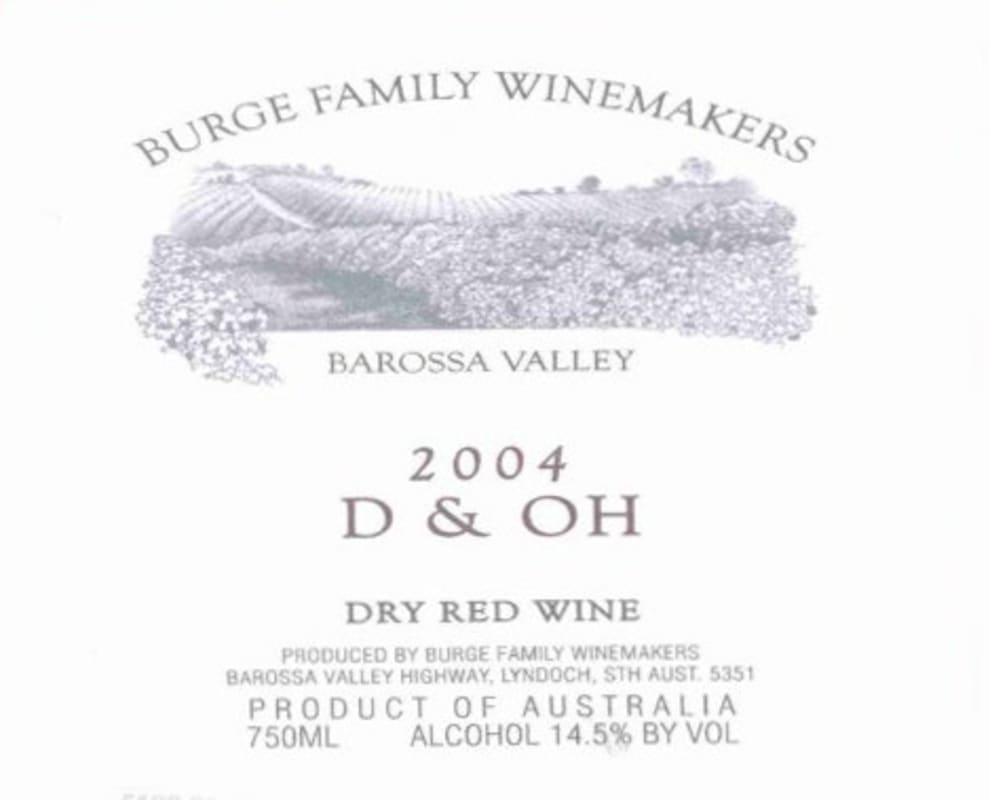 Burge Family D & OH 2004 Front Label
