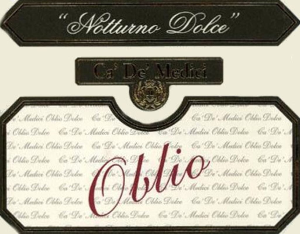 Ca de Medici Reggiano Oblio Lambrusco Dolce 2006 Front Label