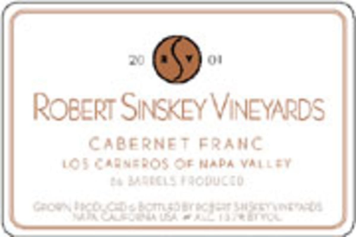 Robert Sinskey Cabernet Franc 2001 Front Label